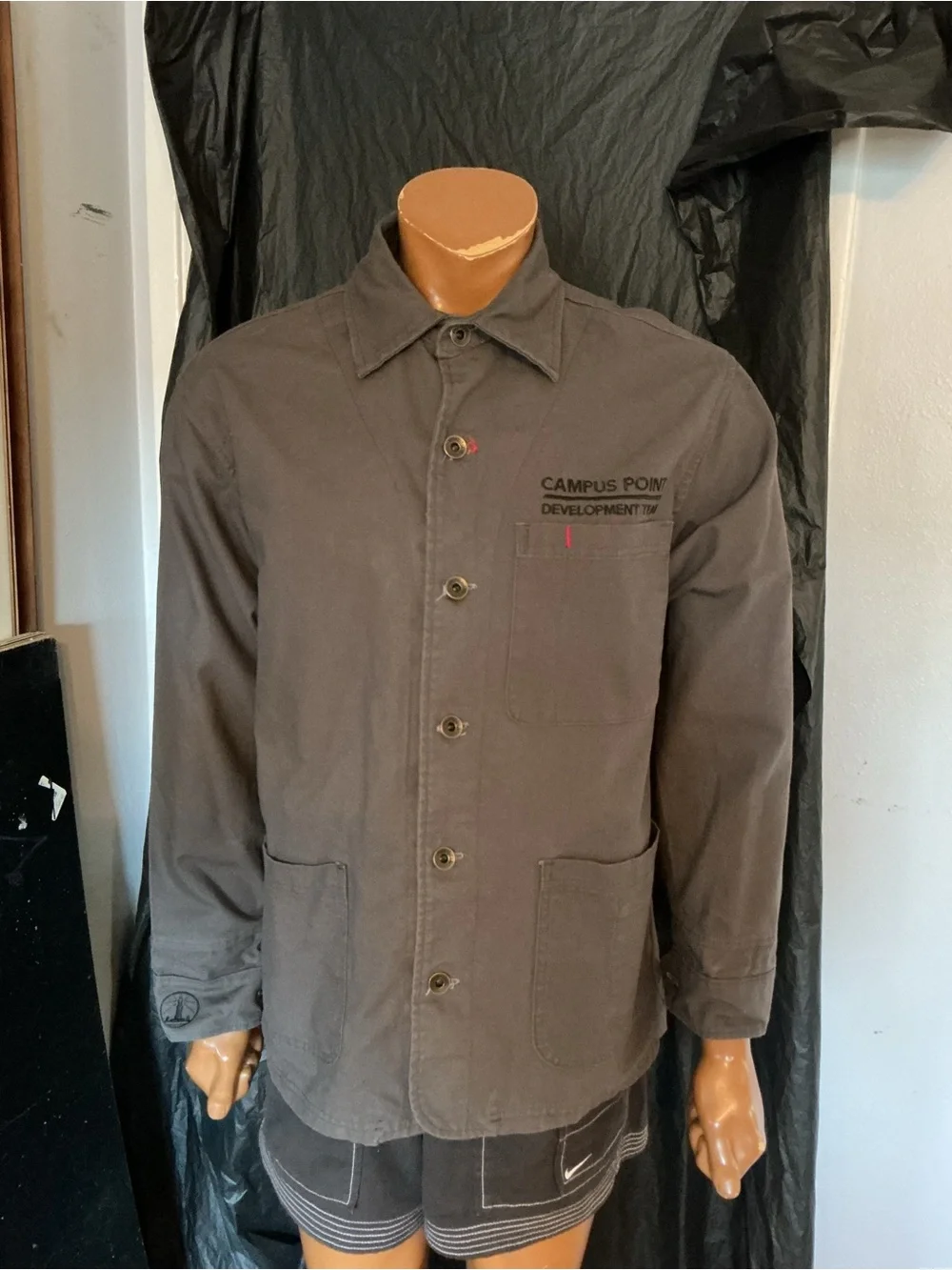Imperfects X Campus Point Organic Cotton Canvas Chore Utility Workwear Jacket - Picture 11 of 12